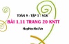Bài 1.11 trang 20 Toán 9 tập 1 Kết nối tri thức SGK
